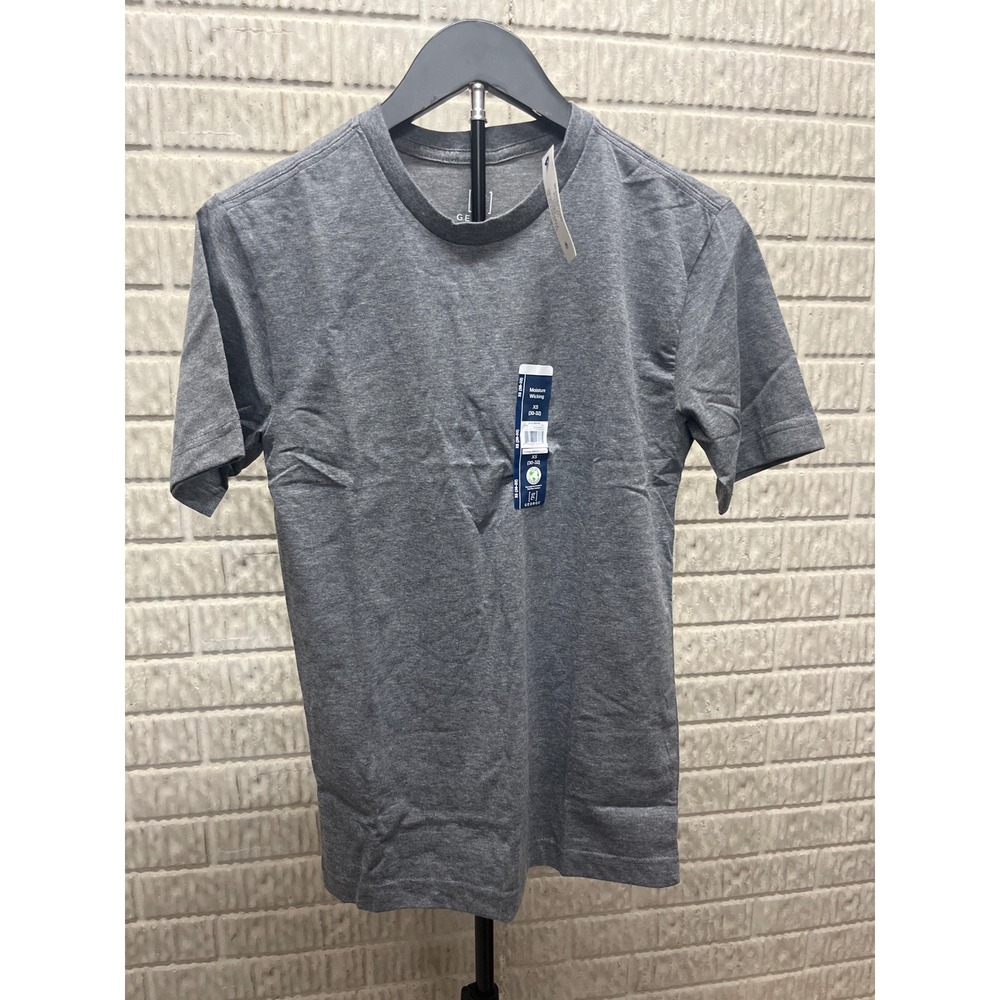 George Mens Short Sleeve Crew Neck T-Shirt Heather‎ Charcoal Grey XS 30-32 NEW